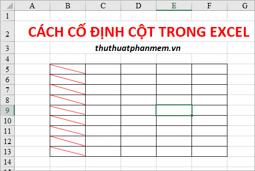How to fix columns in Excel Picture 1