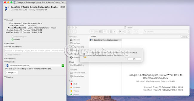 How to fix errors cannot clean up Trash on Mac Picture 3