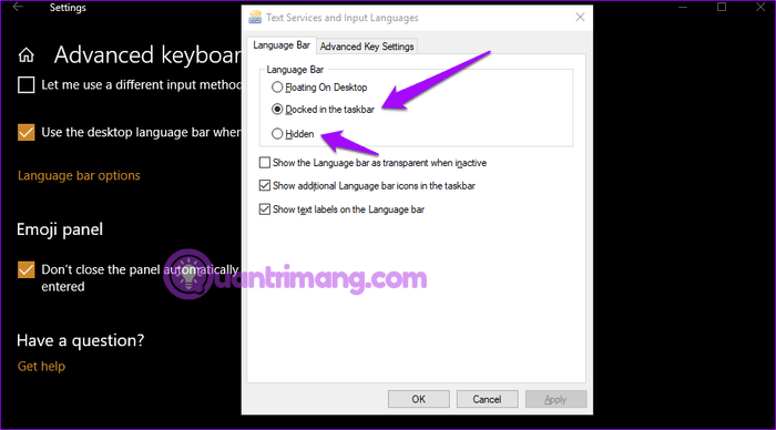 How to fix Language bar loss error on Windows 10 Picture 11
