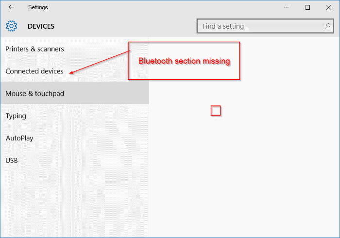 How to fix lost Bluetooth error on Windows 10 Settings settings Picture 1