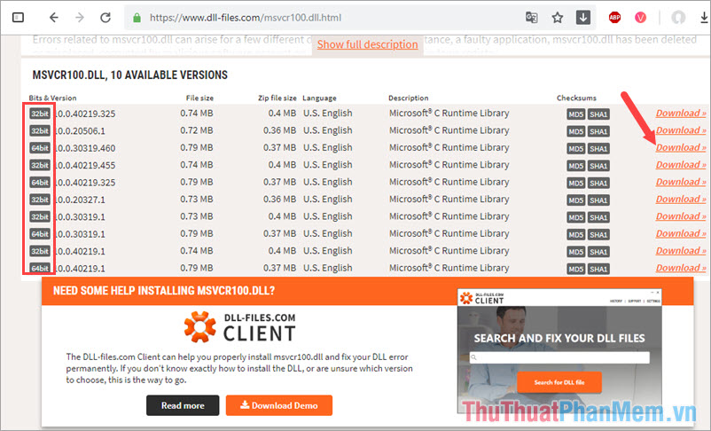 How to fix msvcr100.dll error when running the software on Windows Picture 5