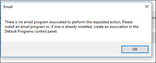 How to fix Outlook There is no associated program email on Windows 10 Picture 1