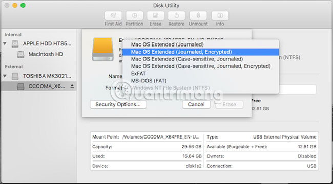 macbook encryption hard drive erase