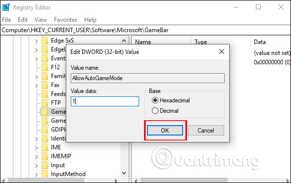 How to fix the error does not activate Game Mode Windows 10 Picture 4