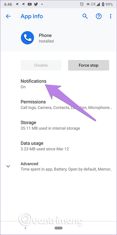 How to fix the error does not show incoming calls on the Android screen Picture 3