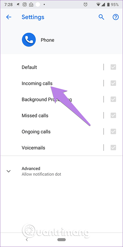 How to fix the error does not show incoming calls on the Android screen Picture 4