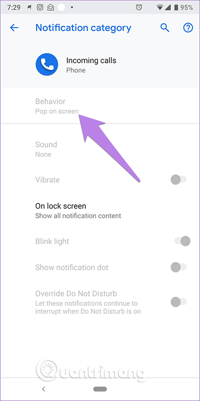 How to fix the error does not show incoming calls on the Android screen Picture 5