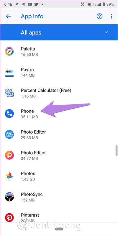 How to fix the error does not show incoming calls on the Android screen Picture 6