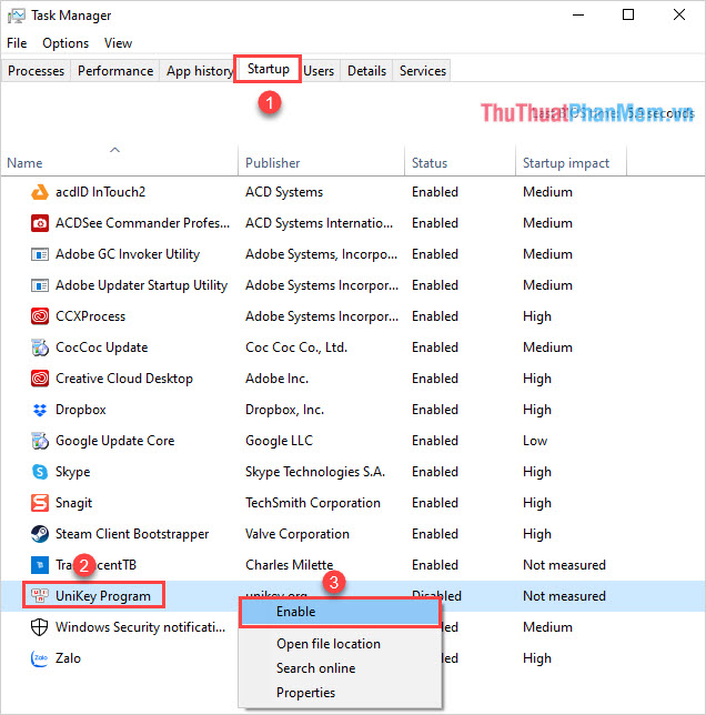 How to fix the error Unikey disappears itself Picture 12