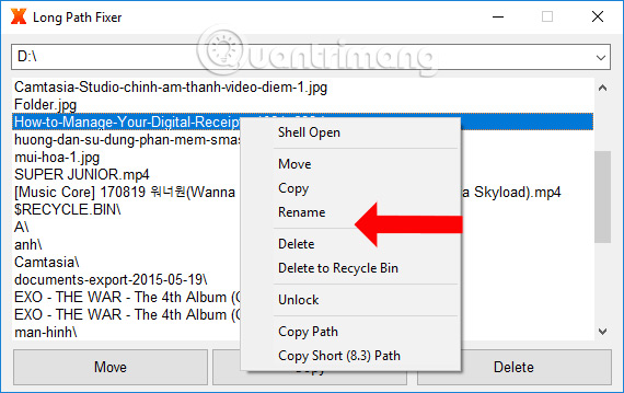 How to fix the long path of the directory path on Windows Picture 5