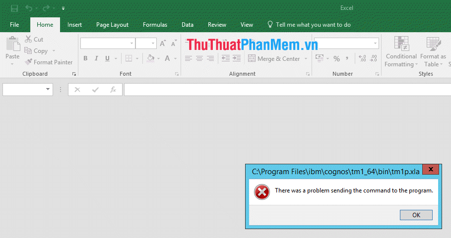 How to fix There was a problem sending a command to the program when opening Excel files Picture 2