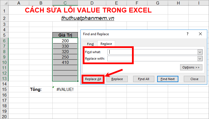 How to fix Value errors in Excel - TipsMake.com