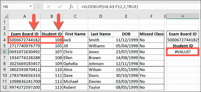 How To Fix Vlookup Error In Excel