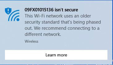 How to fix 'Your Wi-Fi Network Isn't Secure' error on Windows Picture 2