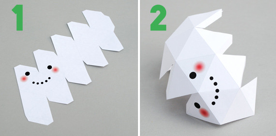 How to fold snowman with Christmas decoration paper very toxic Picture 3
