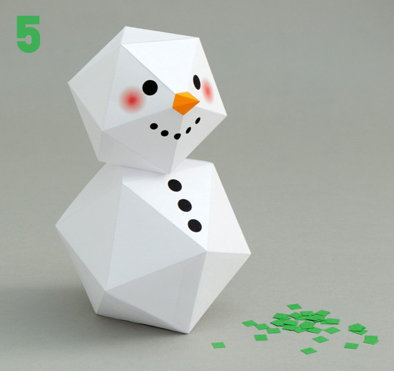 How to fold snowman with Christmas decoration paper very toxic Picture 5