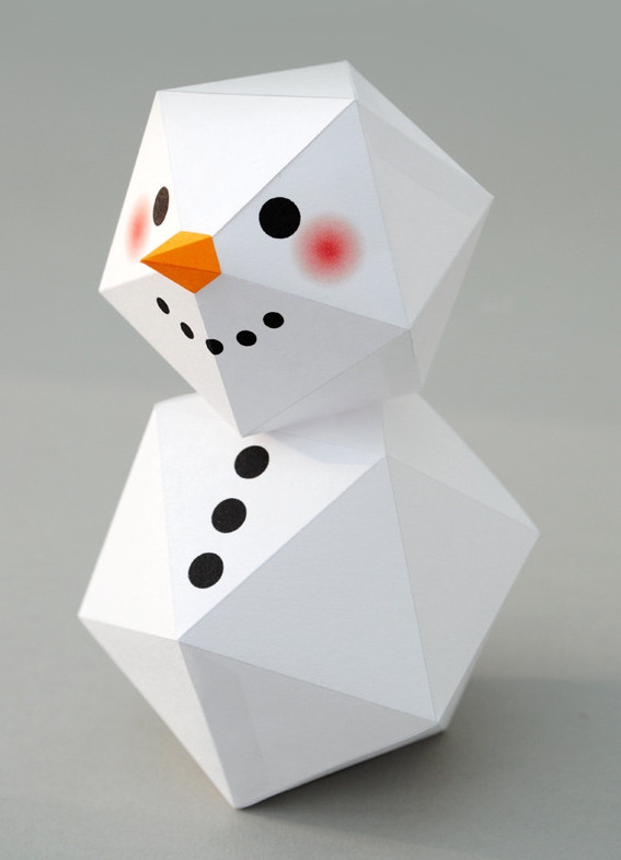 How to fold snowman with Christmas decoration paper very toxic Picture 6