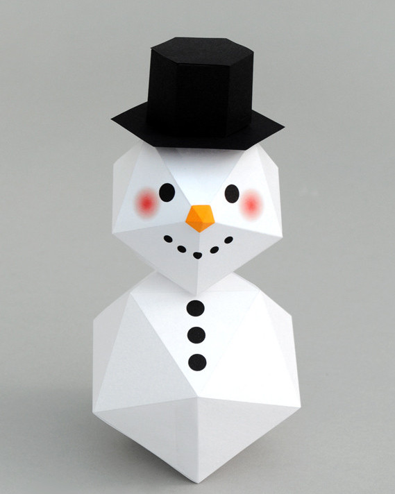 How to fold snowman with Christmas decoration paper very toxic Picture 7