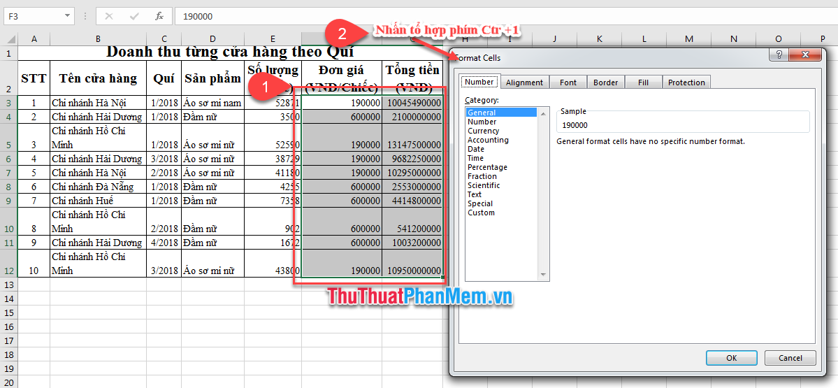 How to format currencies in Excel Picture 1
