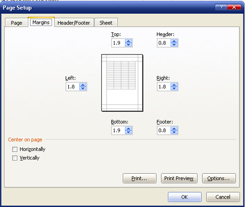 How to format paper sheets before printing in excel Picture 3