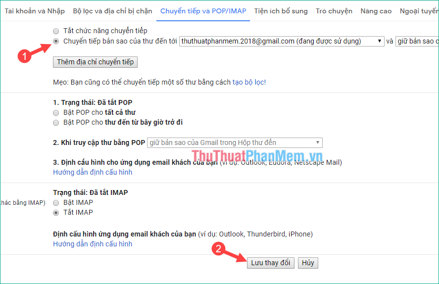 How to forward mail (forwarded mail) has received to another mail Picture 9