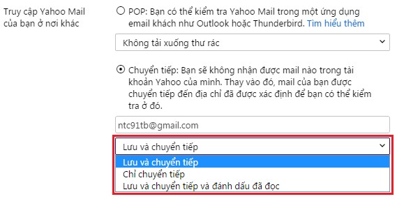 How to forward mail from Yahoo to Gmail Picture 5