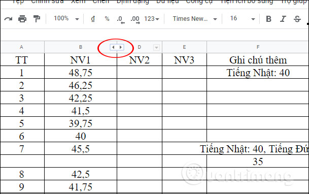 How to freeze, hide rows and columns in Google Sheets Picture 8