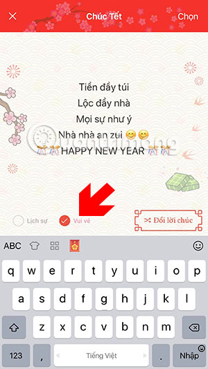 How to get a sample of Tet greetings is available on Labankey Picture 4