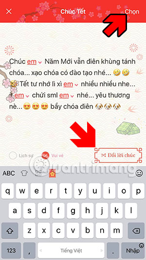 How to get a sample of Tet greetings is available on Labankey Picture 5