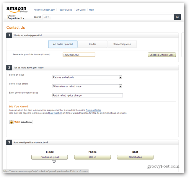 How to get back excess money on Amazon after buying Picture 2