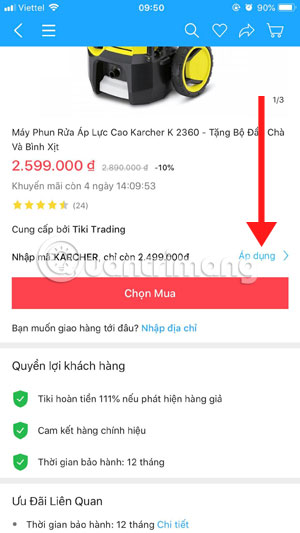 How to get discount code, enter Tiki discount code Picture 8