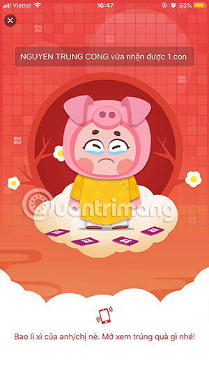 How to get free lucky money on Momo e-wallet Picture 6