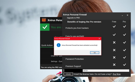 How to get free Xvirus Personal Firewall PRO license, firewall software costs $ 48.93 Picture 4