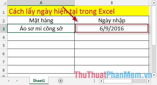 How to get the current date in Excel Picture 9