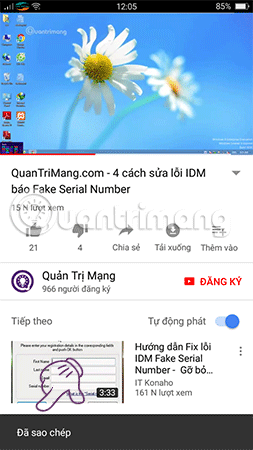 How to get YouTube video links on phones and computers Picture 3