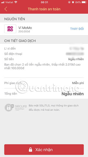 How to give lucky money to friends and relatives by e-wallet Momo Picture 10