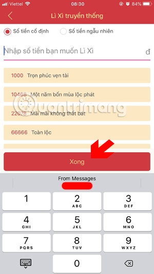 How to give lucky money to friends and relatives by e-wallet Momo Picture 6