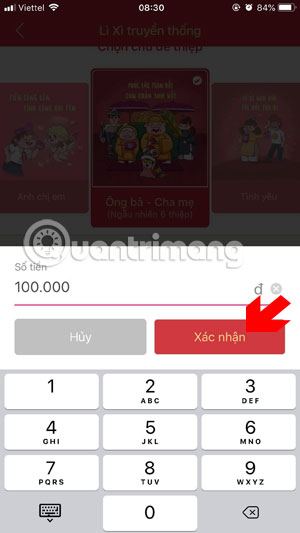 How to give lucky money to friends and relatives by e-wallet Momo Picture 8