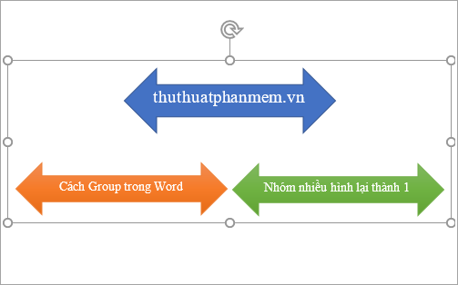 How to group in Word, group multiple shapes into 1 in Word Picture 1