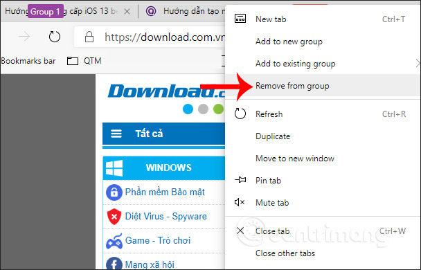 How to group tabs on Microsoft Edge Chromium Picture 8