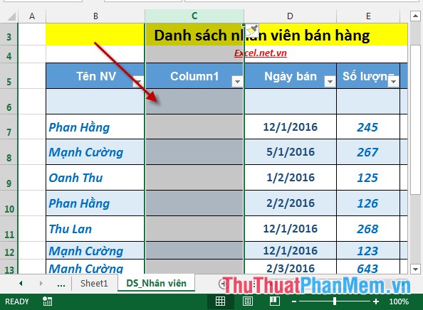 How to handle cells, columns, rows in a spreadsheet in Excel Picture 10