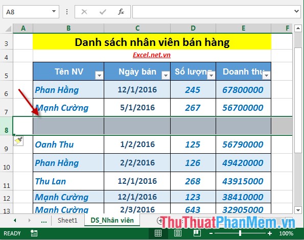 How to handle cells, columns, rows in a spreadsheet in Excel Picture 12