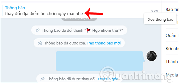 How to hang notifications on the Zalo PC chat group Picture 10