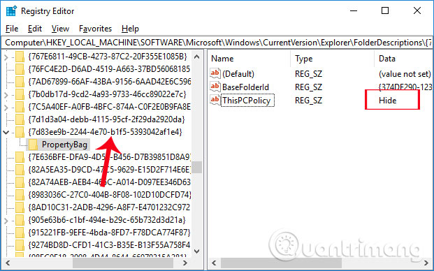 How to hide 6 folders in This PC on Windows 10 Picture 10