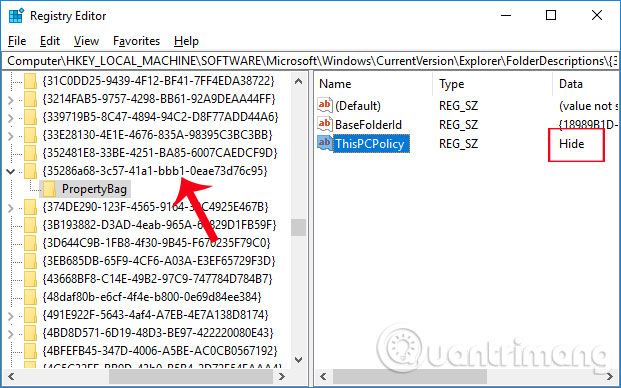 How to hide 6 folders in This PC on Windows 10 Picture 9
