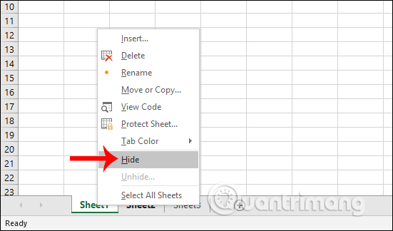 How to hide and hide sheets in Excel and show them again Picture 12