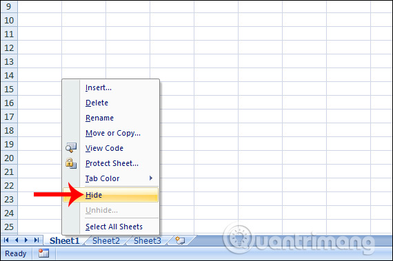 How to hide and hide sheets in Excel and show them again Picture 7