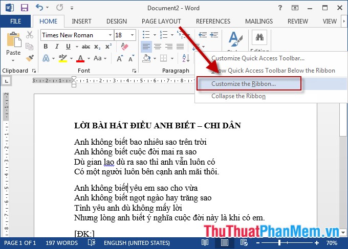 How to hide and show the Ribbon toolbar in Word and Excel Picture 5