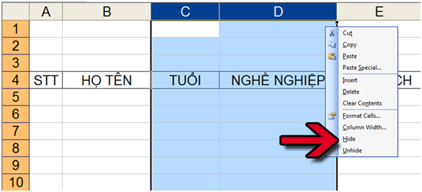 How to hide and show the rows and columns in Excel is extremely simple. Picture 13