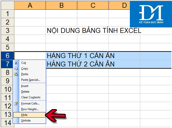 How to hide and show the rows and columns in Excel is extremely simple. Picture 6